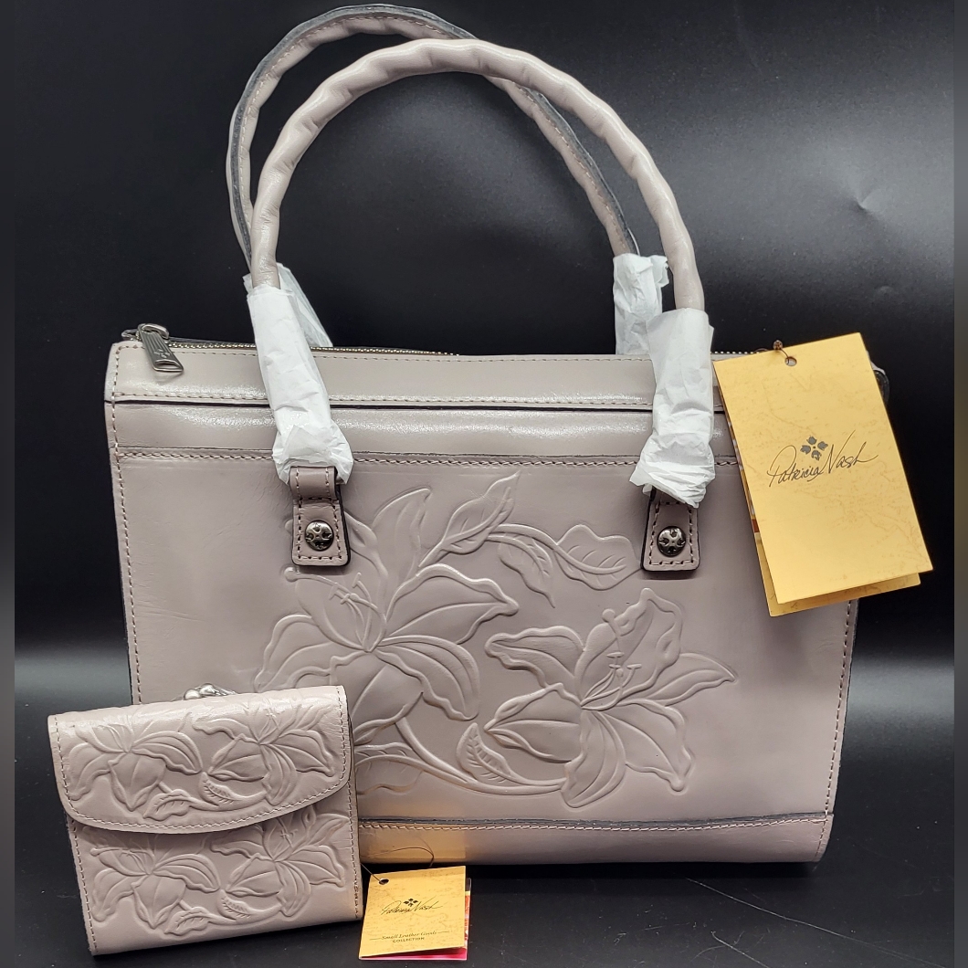 Patricia Nash Leather Josselin Satchel Crossbody And Reiti Wallet